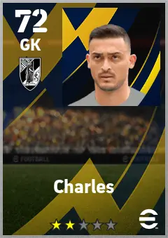 Charles eFootball 2026 player card — 72 OVR GK