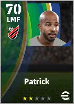 Patrick eFootball 2026 player card — 70 OVR LMF
