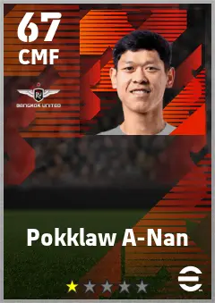 Pokklaw A-Nan eFootball 2026 player card — 67 OVR CMF