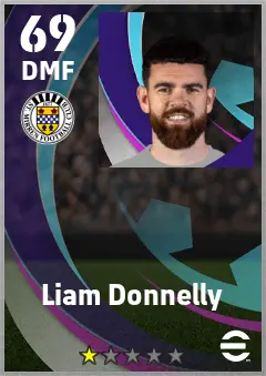 Liam Donnelly eFootball 2026 player card — 69 OVR DMF