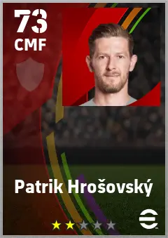 Patrik Hrosovsky eFootball 2026 player card — 73 OVR CMF
