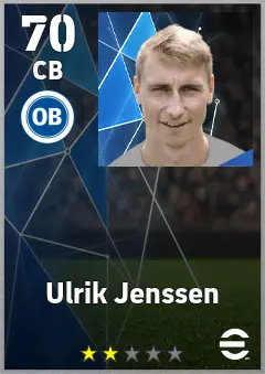 Ulrik Jenssen eFootball 2026 player card, 70 OVR CB