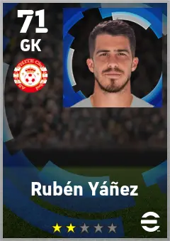 Ruben Yanez eFootball 2026 player card — 71 OVR GK