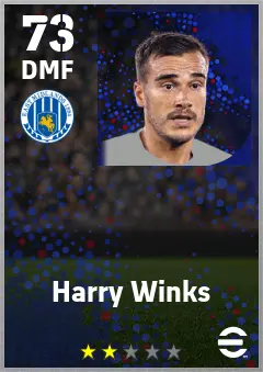 Harry Winks eFootball 2026 player card — 73 OVR DMF