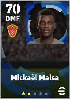 Mickael Malsa eFootball 2026 player card — 70 OVR DMF