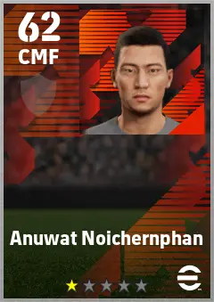 Anuwat Noichernphan eFootball 2026 player card — 62 OVR CMF