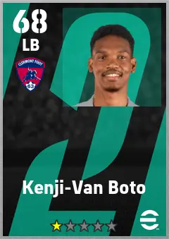 Kenji-Van Boto eFootball 2026 player card — 68 OVR LB