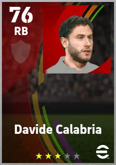 Davide Calabria eFootball 2026 player card — 76 OVR RB