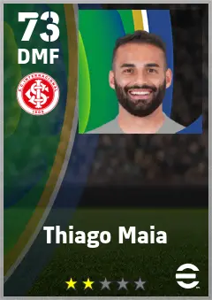 Thiago Maia eFootball 2026 player card — 73 OVR DMF