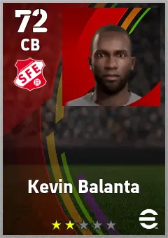 Kevin Balanta eFootball 2026 player card, 72 OVR CB
