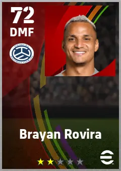 Brayan Rovira eFootball 2026 player card — 72 OVR DMF