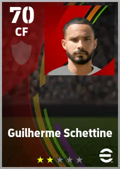 Guilherme Schettine eFootball 2026 player card — 70 OVR CF