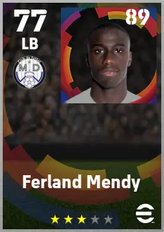 Ferland Mendy eFootball 2026 player card — 77 OVR LB