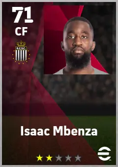 Isaac Mbenza eFootball 2026 player card — 71 OVR CF