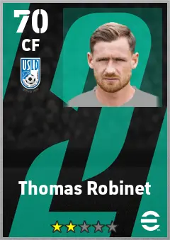 Thomas Robinet eFootball 2026 player card — 70 OVR CF