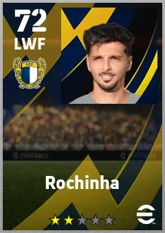 Rochinha eFootball 2026 player card — 72 OVR LWF