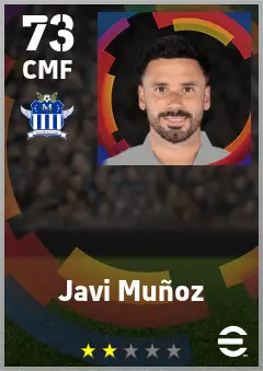 Javi Munoz eFootball 2026 player card — 73 OVR CMF