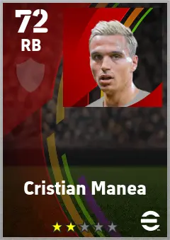 Cristian Manea eFootball 2026 player card — 72 OVR RB