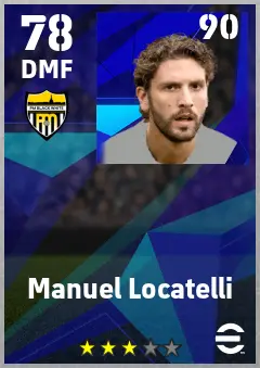 Manuel Locatelli eFootball 2026 player card — 78 OVR DMF