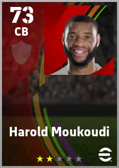 Harold Moukoudi eFootball 2026 player card — 73 OVR CB