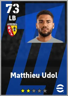 Matthieu Udol eFootball 2026 player card — 73 OVR LB