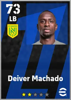 Deiver Machado eFootball 2026 player card — 73 OVR LB