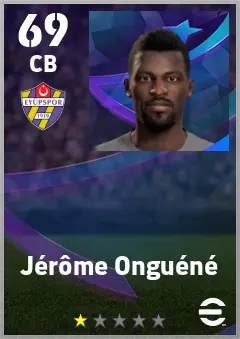 Jerome Onguene eFootball 2026 player card — 69 OVR CB