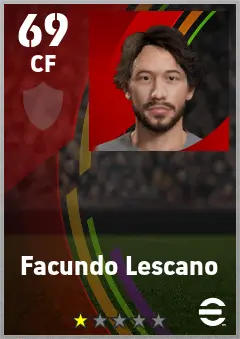 Facundo Lescano eFootball 2026 player card — 69 OVR CF
