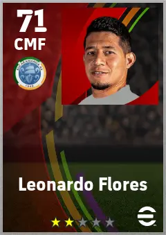Leonardo Flores eFootball 2026 player card — 71 OVR CMF
