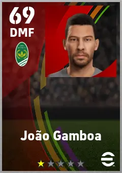 Joao Gamboa eFootball 2026 player card — 69 OVR DMF