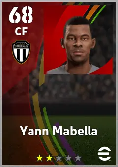 Yann Mabella eFootball 2026 player card — 68 OVR CF