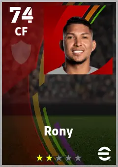 Rony eFootball 2026 player card — 74 OVR CF