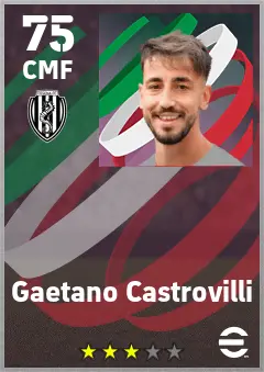 Gaetano Castrovilli eFootball 2026 player card — 75 OVR CMF