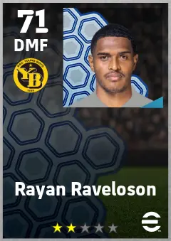 Rayan Raveloson eFootball 2026 player card — 71 OVR DMF