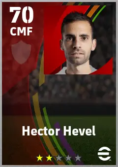 Hector Hevel eFootball 2026 player card — 70 OVR CMF