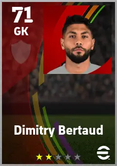 Dimitry Bertaud eFootball 2026 player card — 71 OVR GK