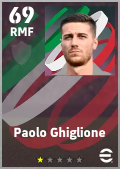 Paolo Ghiglione eFootball 2026 player card — 69 OVR RMF
