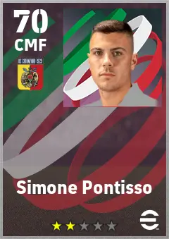 Simone Pontisso eFootball 2026 player card — 70 OVR CMF