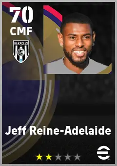 Jeff Reine-Adelaide eFootball 2026 player card — 70 OVR CMF