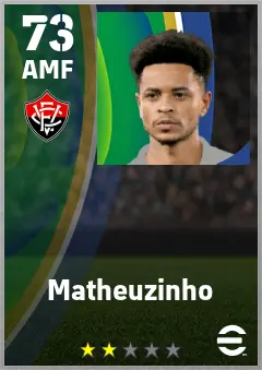 Matheuzinho eFootball 2026 player card — 73 OVR AMF