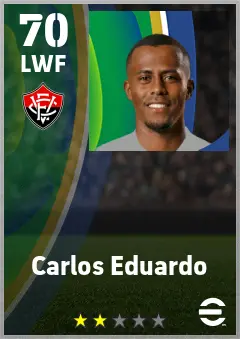 Carlos Eduardo eFootball 2026 player card — 70 OVR LWF