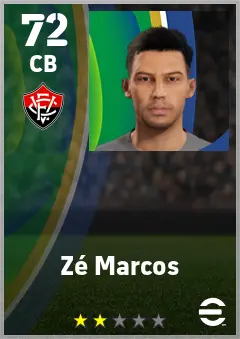 Ze Marcos eFootball 2026 player card — 72 OVR CB