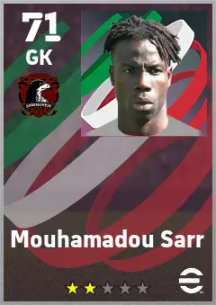 Mouhamadou Sarr eFootball 2026 player card — 71 OVR GK