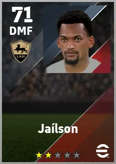 Jailson eFootball 2026 player card — 71 OVR DMF