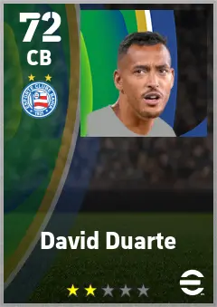 David Duarte eFootball 2026 player card — 72 OVR CB