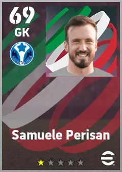 Samuele Perisan eFootball 2026 player card — 69 OVR GK