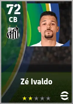 Ze Ivaldo eFootball 2026 player card — 72 OVR CB
