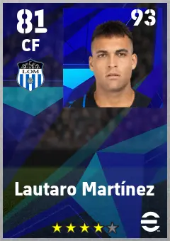 Lautaro Martinez eFootball 2026 player card — 81 OVR CF