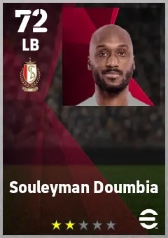 Souleyman Doumbia eFootball 2026 player card — 72 OVR LB