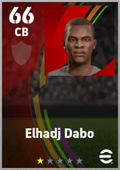 Elhadj Dabo eFootball 2026 player card — 66 OVR CB